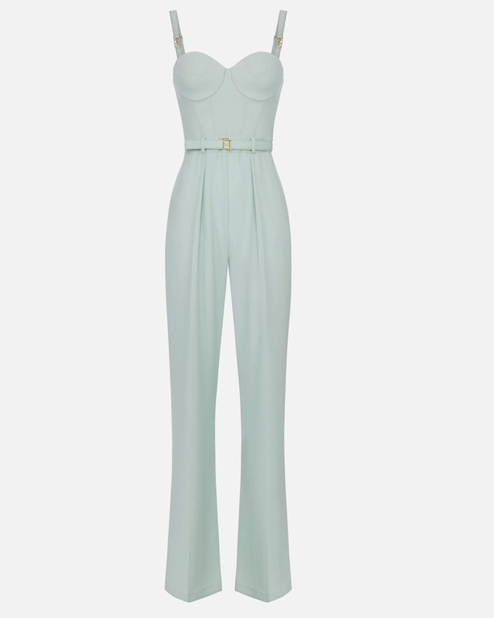 Jumpsuit in crepe fabric with bustier top | Eponymo